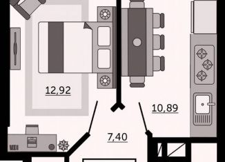 Однокомнатная квартира на продажу, 39.1 м2, Ростов-на-Дону, Кировский район