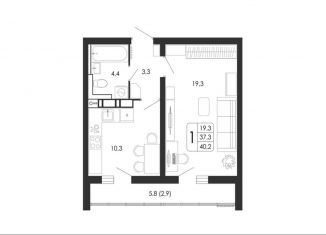 Продается однокомнатная квартира, 40.2 м2, Воронеж, улица Загоровского, 5/1