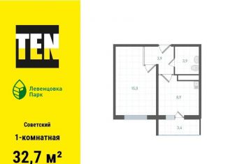 Продаю однокомнатную квартиру, 32.7 м2, Ростов-на-Дону, улица Ткачёва, 21/2