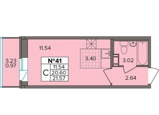 Продам квартиру студию, 20.6 м2, деревня Новое Девяткино, Лесная улица, 19