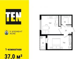 Однокомнатная квартира на продажу, 37 м2, Ростов-на-Дону, Советский район