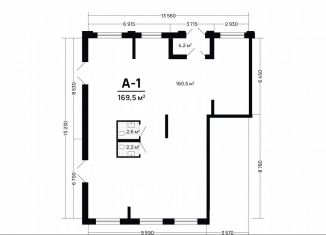 Продажа торговой площади, 169.59 м2, Екатеринбург, улица Академика Ландау, 3