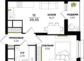 Продам однокомнатную квартиру, 36 м2, Тула