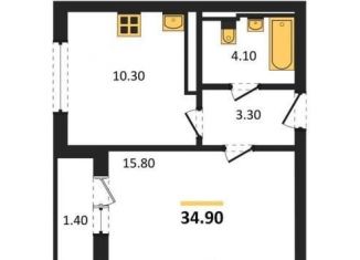 Продается 1-ком. квартира, 34.9 м2, Воронеж