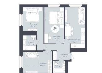 3-комнатная квартира на продажу, 71.5 м2, Республика Башкортостан