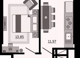 Продается 1-комнатная квартира, 39 м2, Ростов-на-Дону, Кировский район