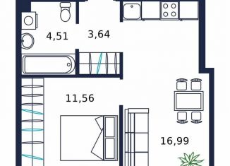 Продается 1-ком. квартира, 36.2 м2, Тюмень, улица Мелиораторов, 6А