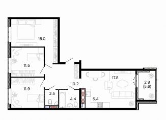 4-комнатная квартира на продажу, 87.3 м2, Иваново