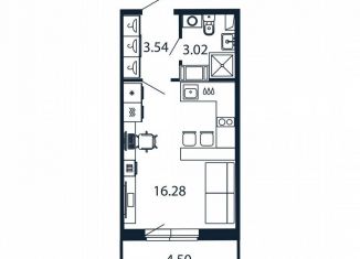 Квартира на продажу студия, 22.3 м2, Мурино, Ручьёвский проспект, 20