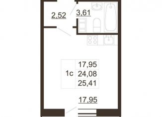 Продам квартиру студию, 25.4 м2, Санкт-Петербург, Московский район