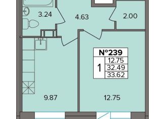 Продается 1-комнатная квартира, 32.5 м2, деревня Новое Девяткино, Лесная улица, 19