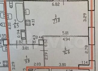 Продажа 1-ком. квартиры, 54.7 м2, Кудрово, Областная улица, 9к1