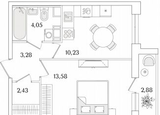 Продаю однокомнатную квартиру, 35 м2, Санкт-Петербург, метро Проспект Ветеранов