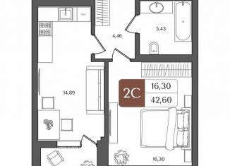 Продам 2-ком. квартиру, 42.6 м2, Республика Башкортостан