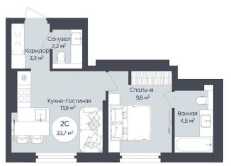 Продается 1-комнатная квартира, 33.7 м2, Республика Башкортостан