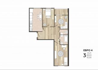 Продажа 3-ком. квартиры, 92.7 м2, Липецк, Студёновская улица, 23Б