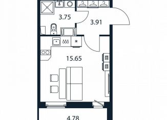 Продаю квартиру студию, 22.8 м2, Мурино, Романовская улица, 9