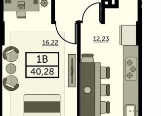 1-ком. квартира на продажу, 39.8 м2, Ростов-на-Дону, улица Ларина, 45с11