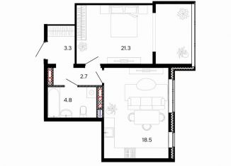 Продажа однокомнатной квартиры, 50.6 м2, Иваново
