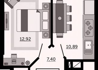 Продажа однокомнатной квартиры, 39.1 м2, Ростов-на-Дону