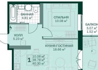 Продается 1-комнатная квартира, 40.3 м2, Санкт-Петербург, Нижне-Каменская улица, Нижне-Каменская улица