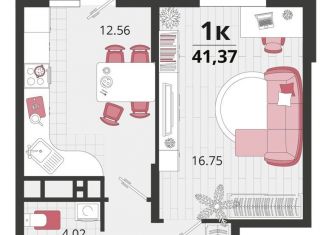 Продается однокомнатная квартира, 41.4 м2, посёлок Знаменский