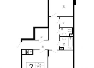 Продаю 2-комнатную квартиру, 87.5 м2, село Павловская Слобода, ЖК Сказка