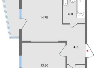 Продаю 2-ком. квартиру, 40.9 м2, Липецк, ЖК Атмосфера