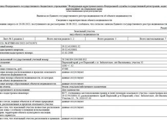 Участок на продажу, 11 сот., деревня Васильевка, Родниковая улица