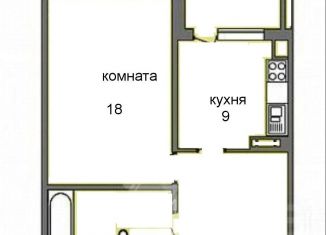 Продажа 1-комнатной квартиры, 41 м2, деревня Чёрная, Садовая улица, 15