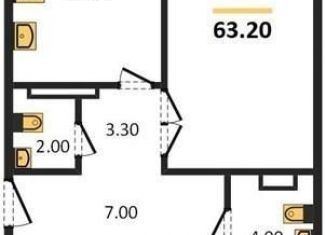 Продажа 2-комнатной квартиры, 63.2 м2, Новосибирск, 1-я Чулымская улица, 112/5, метро Площадь Гарина-Михайловского