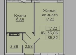 Продаю 1-комнатную квартиру, 35.3 м2, Новочебоксарск, Речной бульвар, поз4