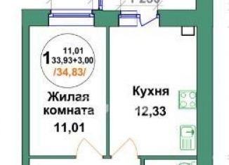 Продажа 1-комнатной квартиры, 34.8 м2, Уфа, жилой комплекс Альпийский Парк, 43В, ЖК Альпийский Парк