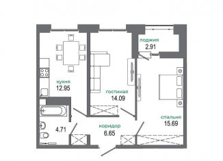 Продажа 2-комнатной квартиры, 57.6 м2, Иркутская область, жилой комплекс Авиатор, с19