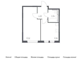 Продаю 1-комнатную квартиру, 36.5 м2, Москва, жилой комплекс Остафьево, к19