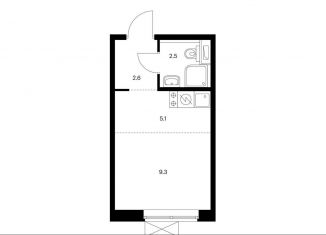 Продаю квартиру студию, 19.5 м2, посёлок Коммунарка, улица Александры Монаховой, 85к2, ЖК Бунинские Луга