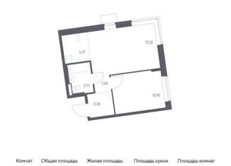 Продам однокомнатную квартиру, 40.8 м2, Москва, жилой комплекс Подольские Кварталы, к2