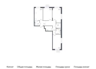 Продается трехкомнатная квартира, 78.4 м2, Ленинский городской округ, жилой комплекс Горки Парк, к3.1, ЖК Горки Парк