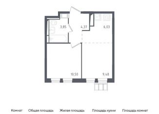 2-ком. квартира на продажу, 34.2 м2, Московская область, жилой комплекс Горки Парк, к3.1