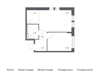Продажа однокомнатной квартиры, 40.9 м2, Московская область, квартал Ивакино, 2к1