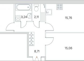 Продается двухкомнатная квартира, 58.6 м2, Ленинградская область
