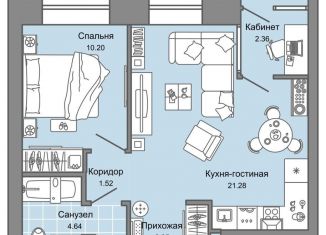 2-комнатная квартира на продажу, 45 м2, Екатеринбург, метро Чкаловская