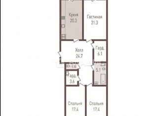 3-комнатная квартира на продажу, 127 м2, Санкт-Петербург, Ярославский проспект, 39, Выборгский район