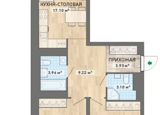 Продается двухкомнатная квартира, 71.6 м2, Екатеринбург, ЖК Просторы