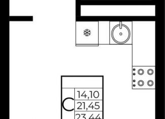 Продается квартира студия, 23.4 м2, Краснодар, Прикубанский округ, жилой комплекс Европа Клубный Квартал 9, лит1