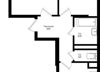 Продается 2-комнатная квартира, 53.8 м2, Краснодар, Прикубанский округ, жилой комплекс Европа Клубный Квартал 9, лит1