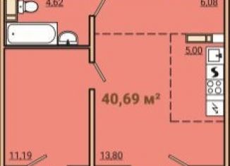 Продаю 1-ком. квартиру, 41 м2, посёлок Красное Поле, улица Героя Советского Союза Шкенёва, 4Б