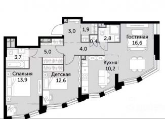 Продается 3-комнатная квартира, 74 м2, Москва, район Нагатино-Садовники