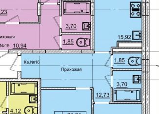 Продаю двухкомнатную квартиру, 69.4 м2, Курск, Железнодорожный округ, Усадебная улица, 2А