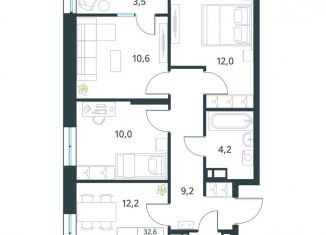 Продажа 3-комнатной квартиры, 63.7 м2, Чита